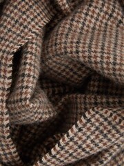 Reiss Chocolate Clay Wool-Blend Dogtooth Scarf - Image 4 of 4