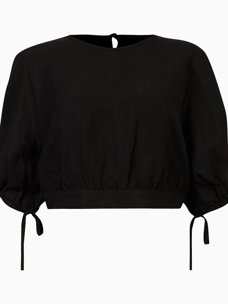 AllSaints Black Asta Top - Image 8 of 8
