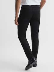 Reiss Black Kalkan Five Pocket Slim Fit Trousers - Image 5 of 6