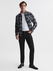 Reiss Black Kalkan Five Pocket Slim Fit Trousers - Image 6 of 6