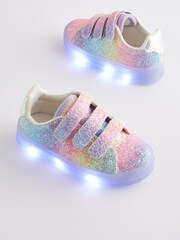 Purple Glitter Light-Up Trainers - Image 1 of 6