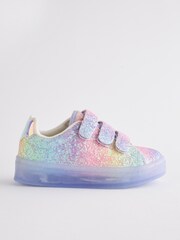 Purple Glitter Light-Up Trainers - Image 2 of 6