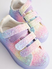 Purple Glitter Light-Up Trainers - Image 4 of 6
