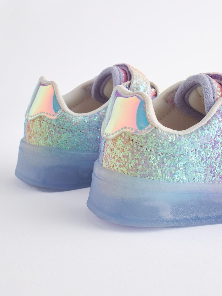 Purple Glitter Light-Up Trainers - Image 6 of 6