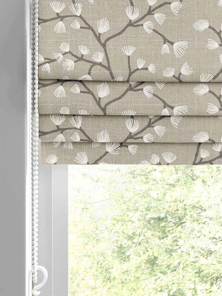 Natural Taupe Etna Made To Measure Roman 100% Cotton Blinds - Image 2 of 6