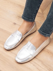 Silver Regular/Wide Fit Forever Comfort® Slim Sole Loafers - Image 1 of 5