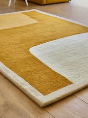 Jasper Conran London Yellow Abstract Wool Rug - Image 2 of 4