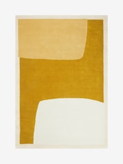 Jasper Conran London Yellow Abstract Wool Rug - Image 4 of 4