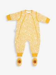 JoJo Maman Bébé Mustard Woodland 2.5 Tog Sleep Snuggler - Image 2 of 4