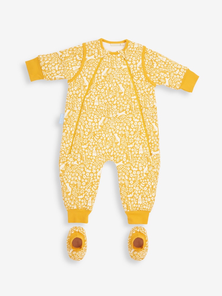 JoJo Maman Bébé Mustard Woodland 2.5 Tog Sleep Snuggler - Image 2 of 4