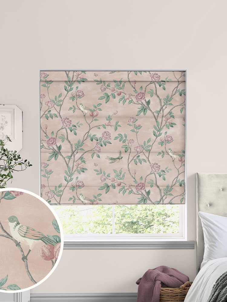 Laura Ashley Pink Eglantine Made To Measure Roman Blinds - Image 1 of 6