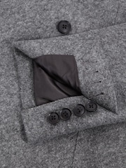 Reiss Grey Soho Slim Fit Double Breasted Wool Blend Blazer - Image 8 of 8