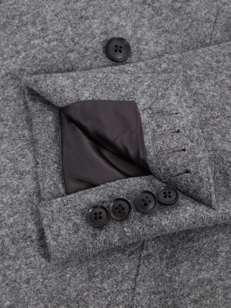 Reiss Grey Soho Slim Fit Double Breasted Wool Blend Blazer - Image 8 of 8 Reiss Grey Soho Slim Fit Double Breasted Wool Blend Blazer - Image 8 of 8