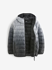 Black/Grey Quilted Midweight Hooded Jacket (3-16yrs) - Image 2 of 6
