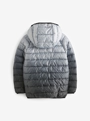 Black/Grey Quilted Midweight Hooded Jacket (3-16yrs) - Image 4 of 6