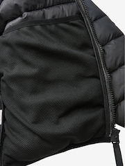 Black/Grey Quilted Midweight Hooded Jacket (3-16yrs) - Image 6 of 6