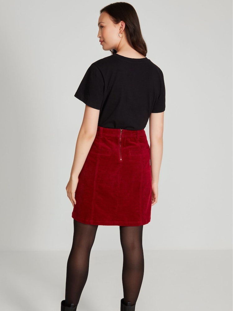 M&Co Red Cord A-line Skirt - Image 2 of 5