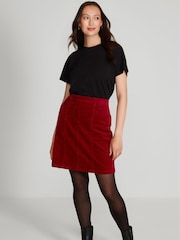 M&Co Red Cord A-line Skirt - Image 3 of 5