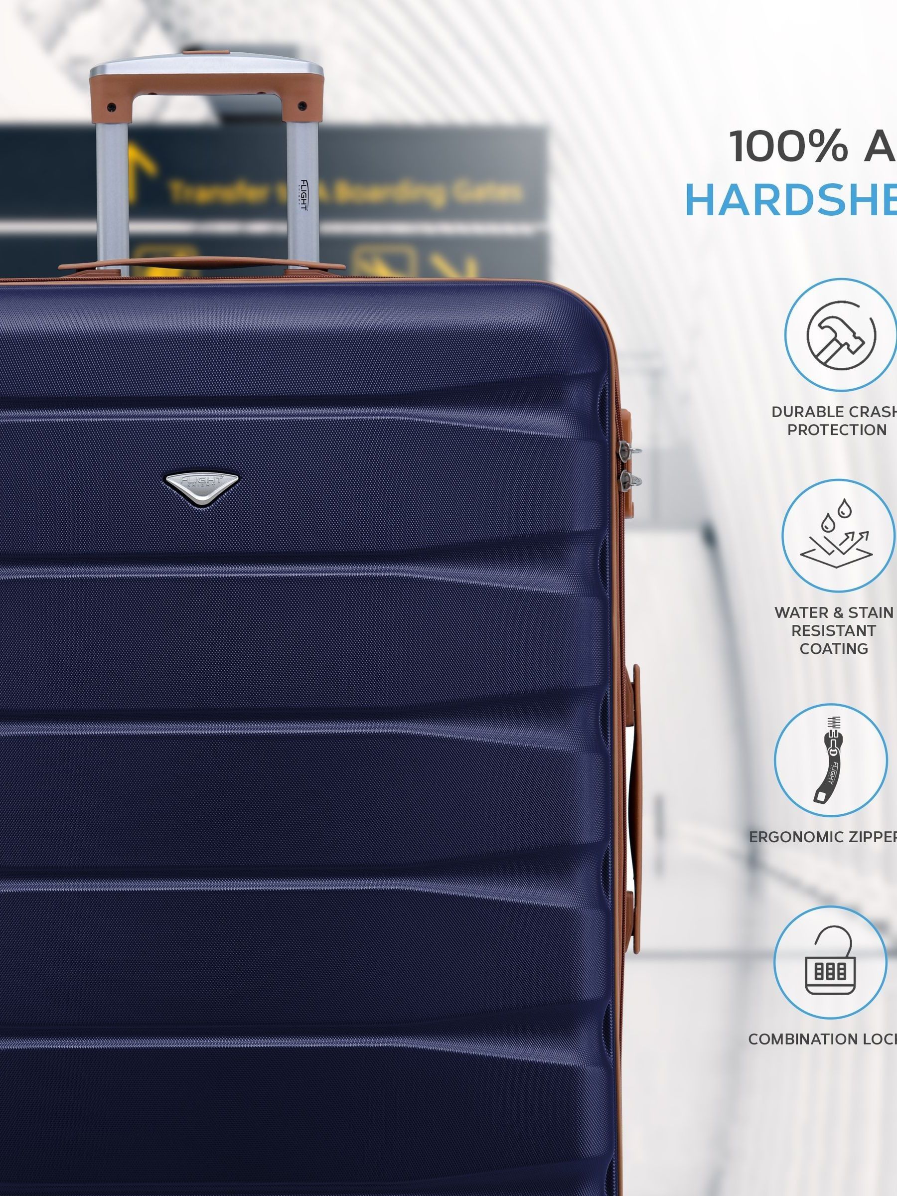 Buy Flight Knight Black/Navy EasyJet Hard Shell Cabin Carry-On