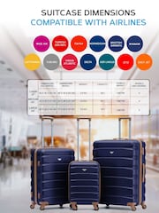 Flight Knight Easy Jet Hard Shell Cabin Carry On Case Suitcase 55x35x20cm Set Of 2 - Image 5 of 8