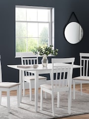 Julian Bowen White Rufford Extending Butterfly Leaf Dining Table - Image 1 of 4