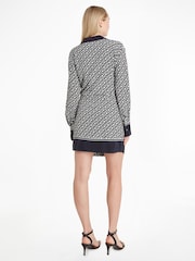 Tommy Hilfiger Monogram Black knitted Shirt Dress - Image 1 of 3
