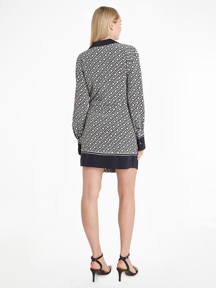 Tommy Hilfiger Monogram Black knitted Shirt Dress - Image 1 of 3