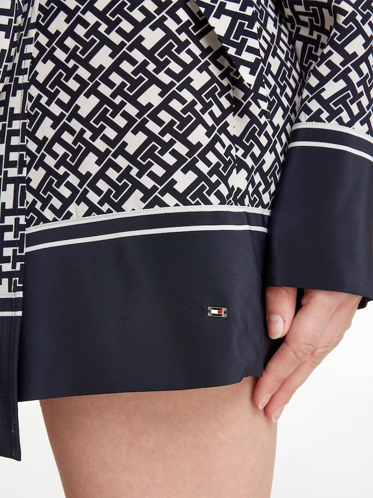 Tommy Hilfiger Monogram Black knitted Shirt Dress - Image 2 of 3