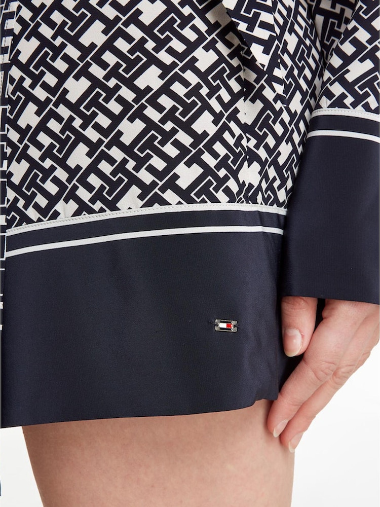 Tommy Hilfiger Monogram Black knitted Shirt Dress - Image 3 of 3