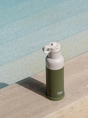 Citron Insulated Water Bottle with Extra Lid 500ml Olive Green - Image 5 of 6