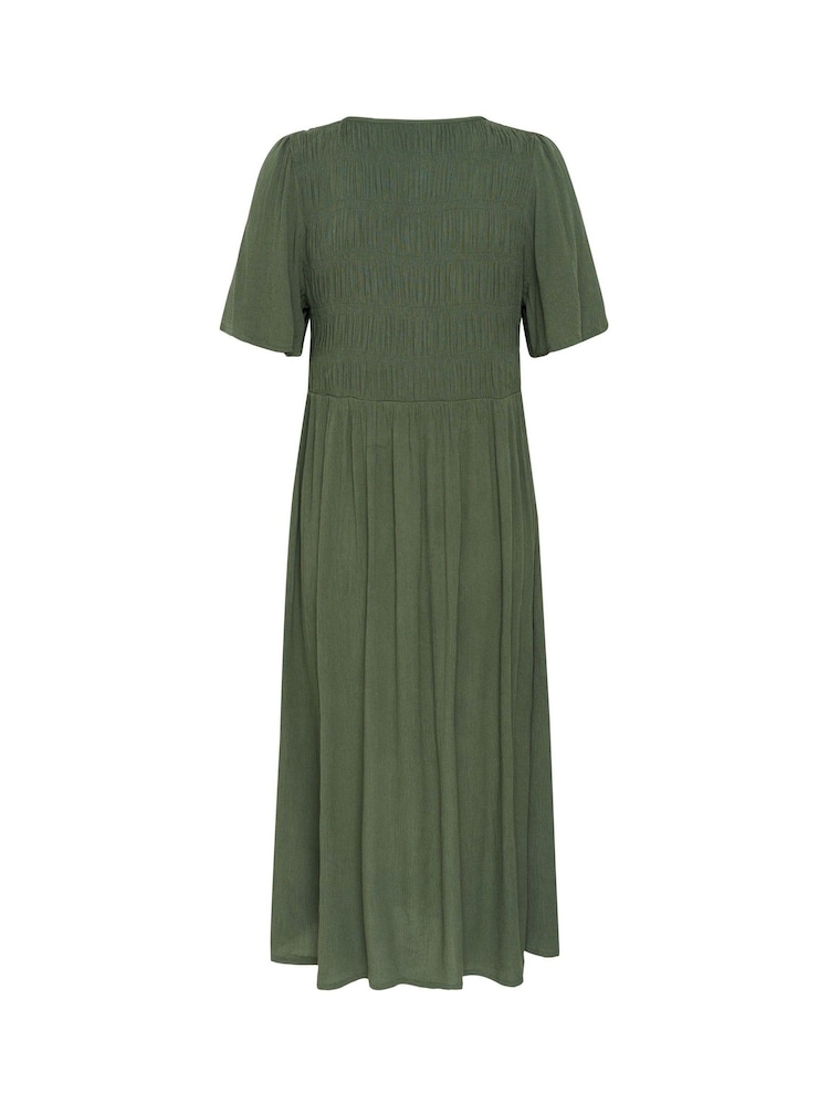 Kaffe Green KAvalery Amber Midi Dress - Image 4 of 4