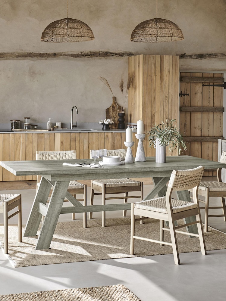 Dark Grey Extending 6 to 8 Seater Heath Trestle Dining Table - Image 1 of 9