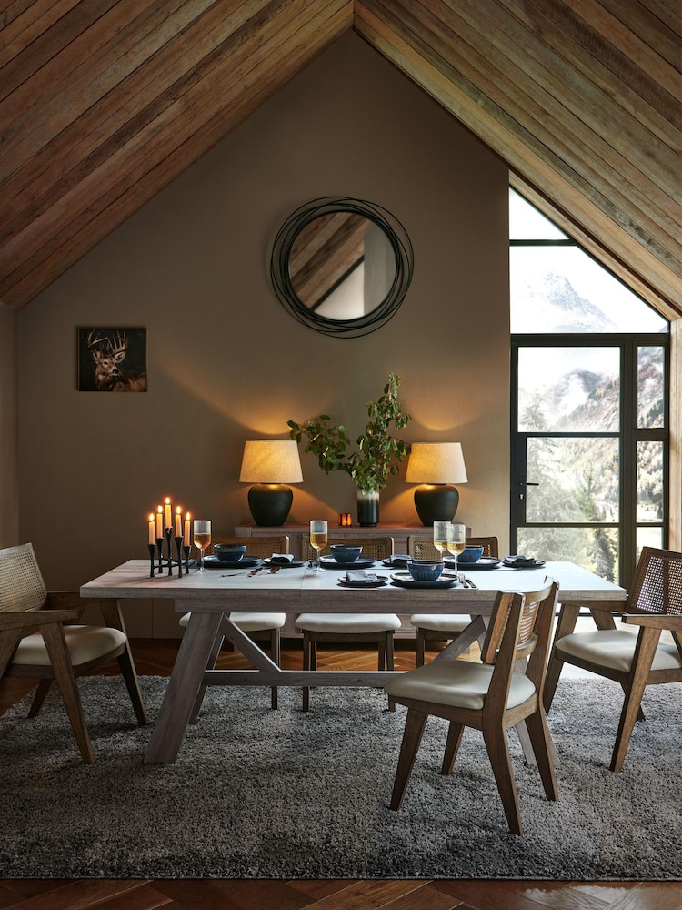 Dark Grey Extending 6 to 8 Seater Heath Trestle Dining Table - Image 2 of 9