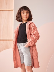 Tonfarben - Spritzwasserabweisende Regenjacke mit gerafften Ärmeln (3–16 J.) - Bild 1 von 9