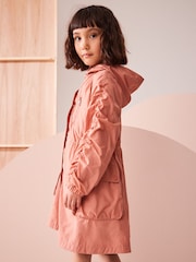 Tonfarben - Spritzwasserabweisende Regenjacke mit gerafften Ärmeln (3–16 J.) - Bild 4 von 9