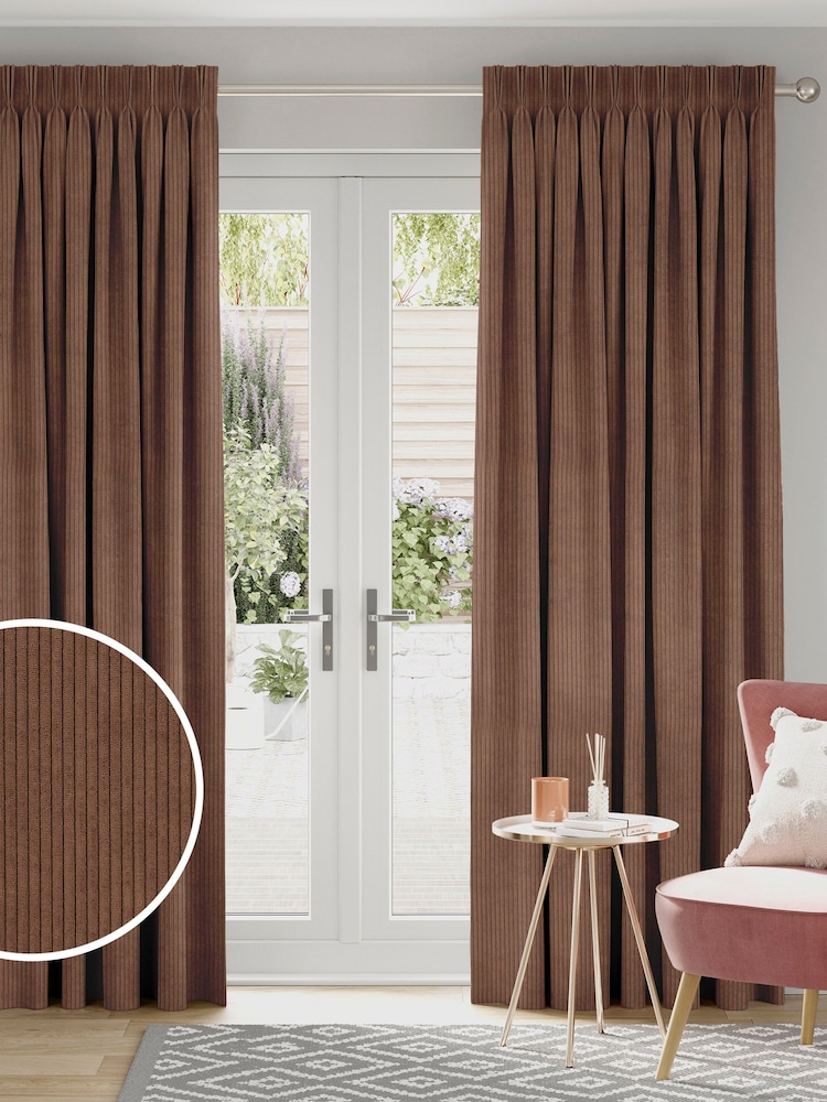 Cognac Brown Jangga Made To Measure Curtains - Image 1 of 9