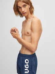 HUGO Blue Abas Swim Shorts - Image 3 of 4