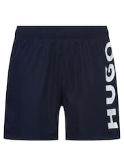 HUGO Blue Abas Swim Shorts - Image 4 of 4