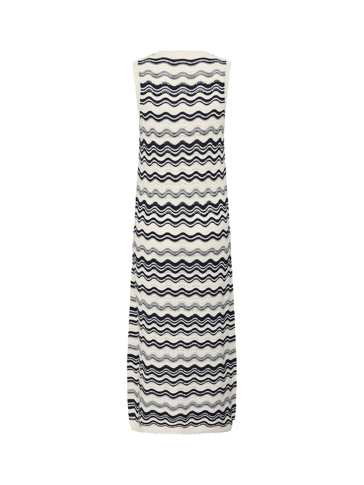 Kaffe White KAanna Knit V-Neck Maxi Dress - Image 5 of 5