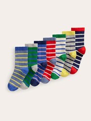 Boden Blue Socks 7 Pack - Image 1 of 3