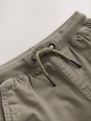 Khaki Grønn - Rib Midje Pull-On Bukser (3-16år) - Bilde 7 av 8