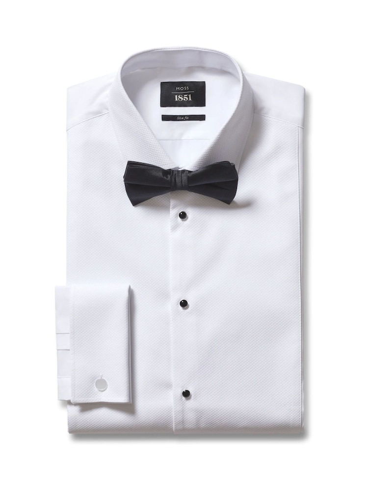 MOSS White Slim Marcella 100% Cotton Dress Shirt - Image 4 of 5