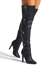 Kurt Geiger London Shoreditch OTK Black Boots - Image 4 of 4