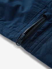 Navy Blue Long Length Belted Cargo Shorts - Image 8 of 9