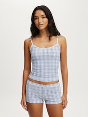 Cotton On Blue Dreamy Soft Longline Cami & Boyshort Set - Image 1 of 8