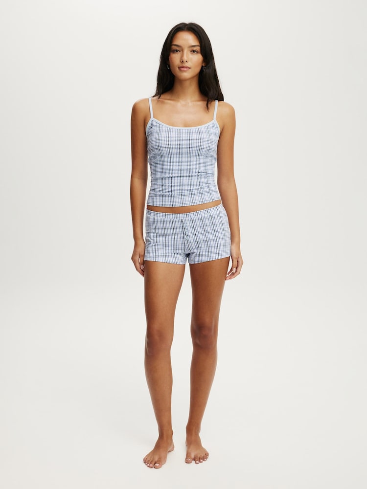 Cotton On Blue Dreamy Soft Longline Cami & Boyshort Set - Image 2 of 8 Cotton On Blue Dreamy Soft Longline Cami & Boyshort Set - Image 2 of 8