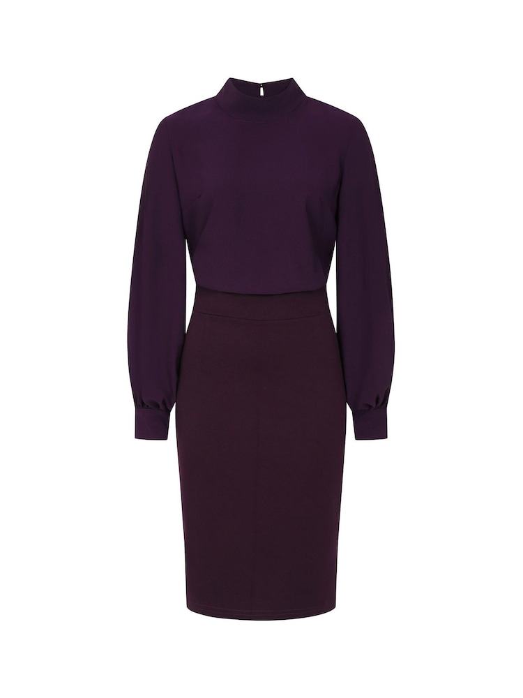 Hot Squash Blouson Sleeve Ponte Dress - Image 3 of 3