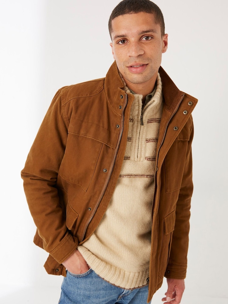 Fat Face Brown Preston Canvas Jacket - Image 1 of 3