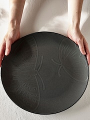 Kew Gardens Black Living Jewel Stoneware Charger Plate - Image 1 of 4