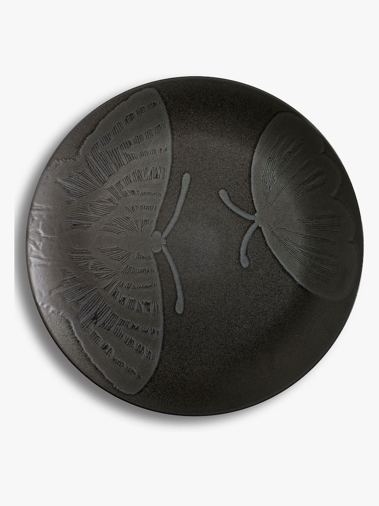 Kew Gardens Black Living Jewel Stoneware Charger Plate - Image 2 of 4